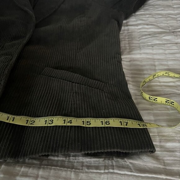 Vintage Liz Claiborne Brown Wide Wale Corduroy Blazer sz 10 Petite Academia Y2K - Picture 9 of 10